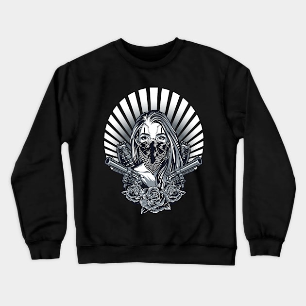 Vintage Chicano tattoo Crewneck Sweatshirt by madihaagill@gmail.com